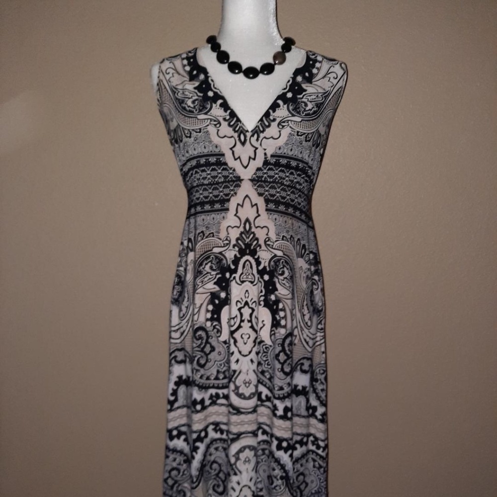 INC Black and Tan Dress Size L
